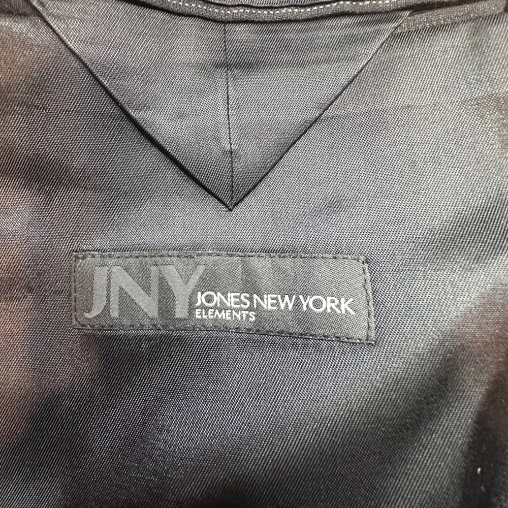 Jones New York Blazer Mens 42R (38R) Grey Elements Pinstripe 100% Wool 3 Button‎